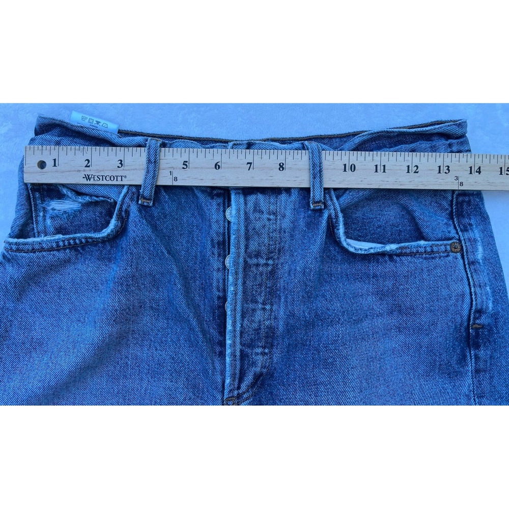 AGOLDE Riley High Rise Straight Button Fly Jeans Size 27 Crop - Picture 7 of 12